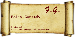 Felix Gusztáv névjegykártya